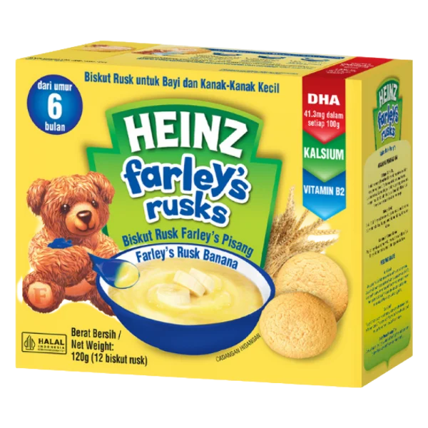 Bánh Qui Dành Cho Trẻ Em Heinz Farley Vị Chuối 120g