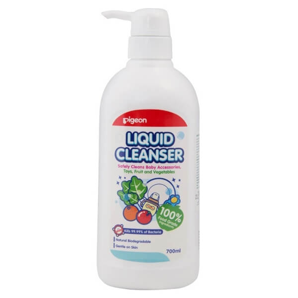 Nước rửa bình sữa và rau củ Pigeon, chai 700ml