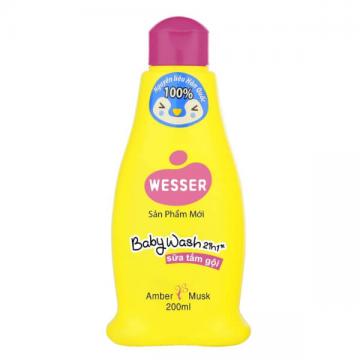 Sữa tắm gội Wesser 2 in 1 (hồng)